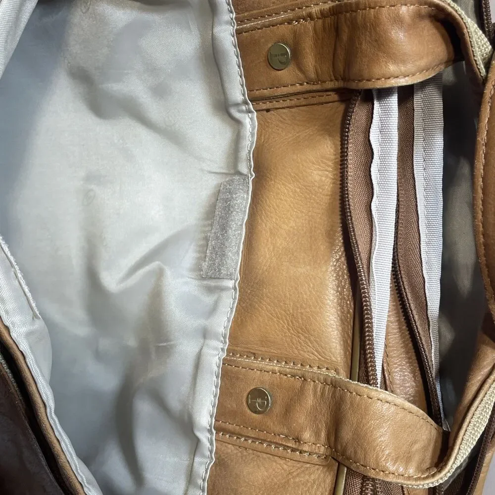 Leather Vintage Laptop Messenger Bag Men's Satchel Shoulder Brown Briefcase